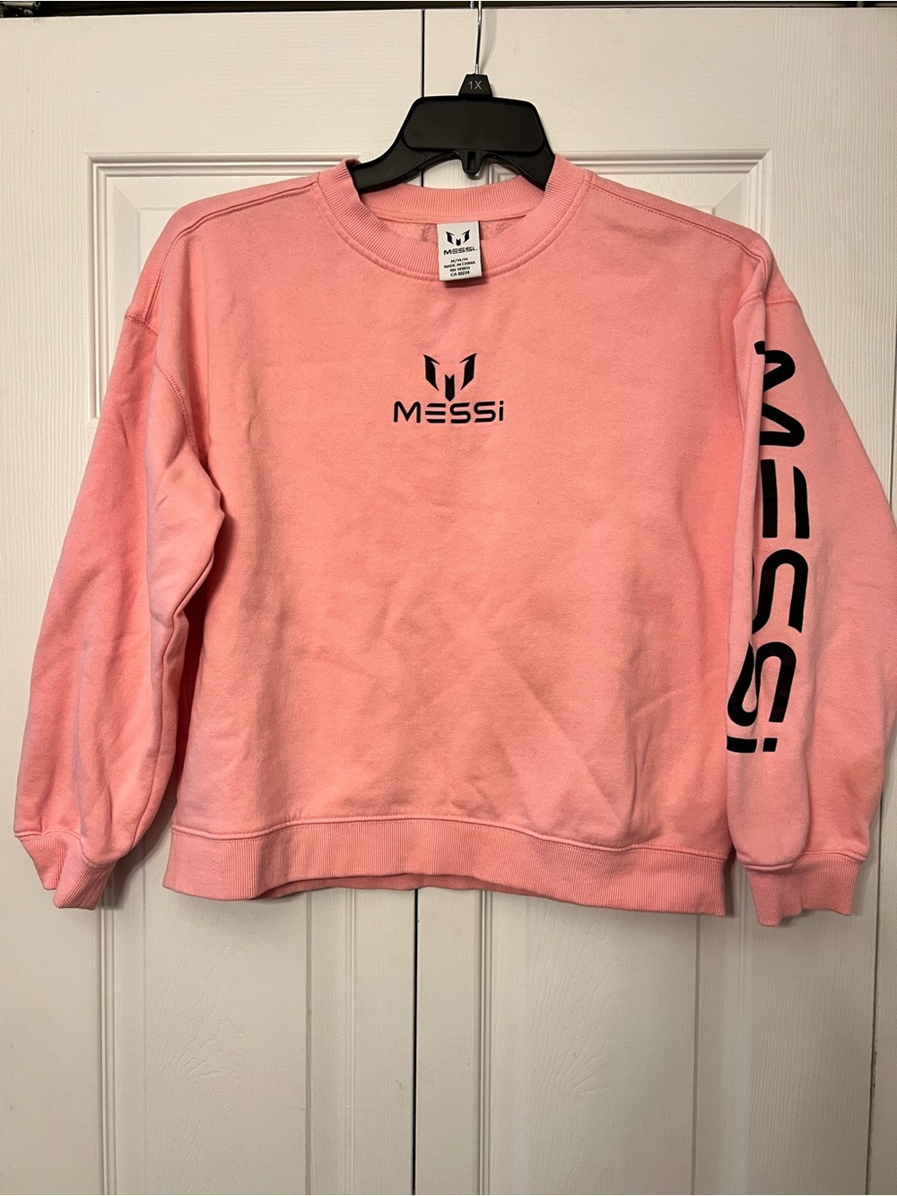 MESSI Pink Crewneck Sweatshirt medium